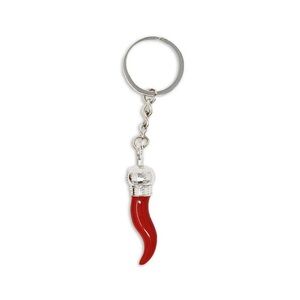 Red Cornicello Italian Horn Keychain